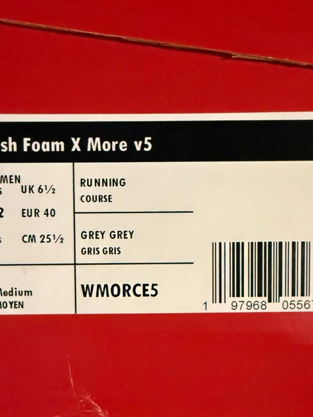New Balance Fresh Foam X More v5 Women's 8.5 Running Shoe - Picture 7 of 7
